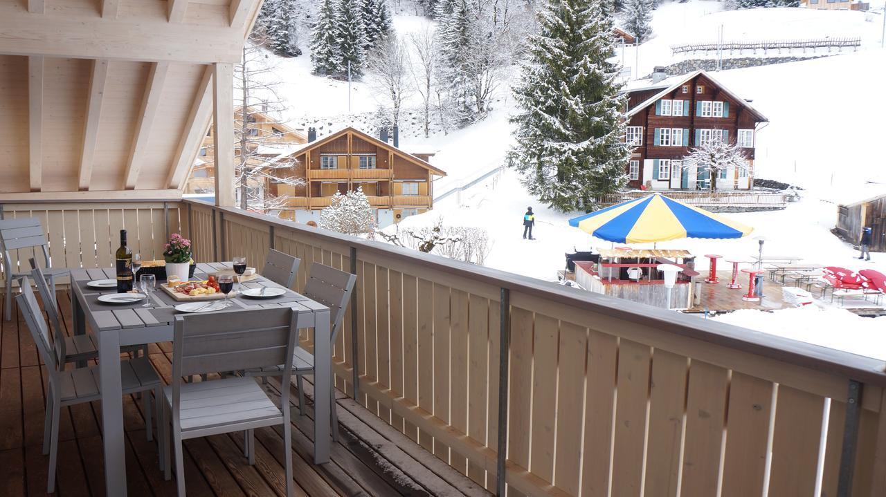 Chalet Brunner Penthouse Wengen Esterno foto