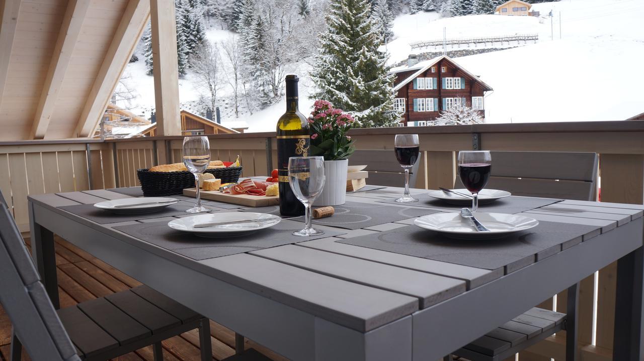 Chalet Brunner Penthouse Wengen Esterno foto