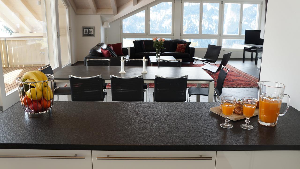 Chalet Brunner Penthouse Wengen Esterno foto