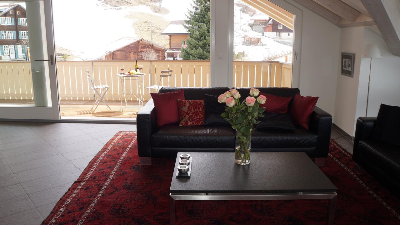 Chalet Brunner Penthouse Wengen Esterno foto